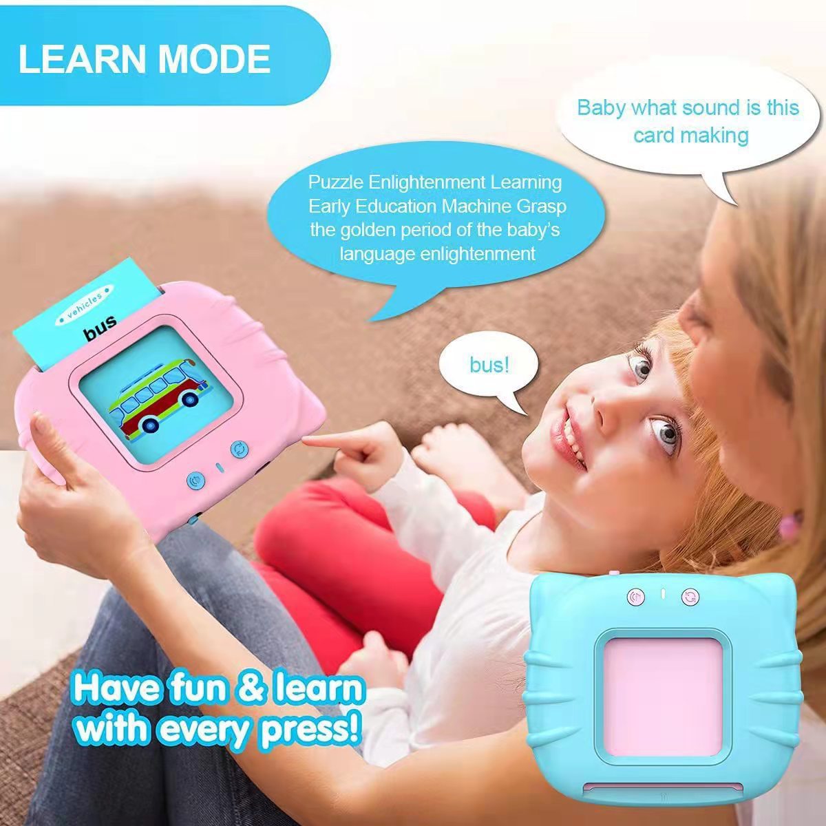 Kids early learning English smart card