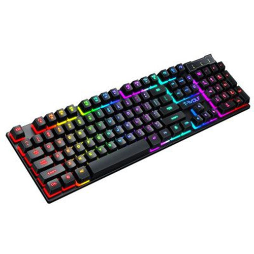 LED backlit wired gaming keyboard