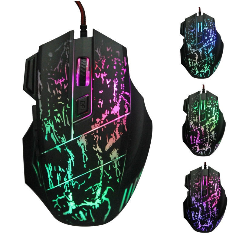 Ultra-thin transparent luminous gaming mouse