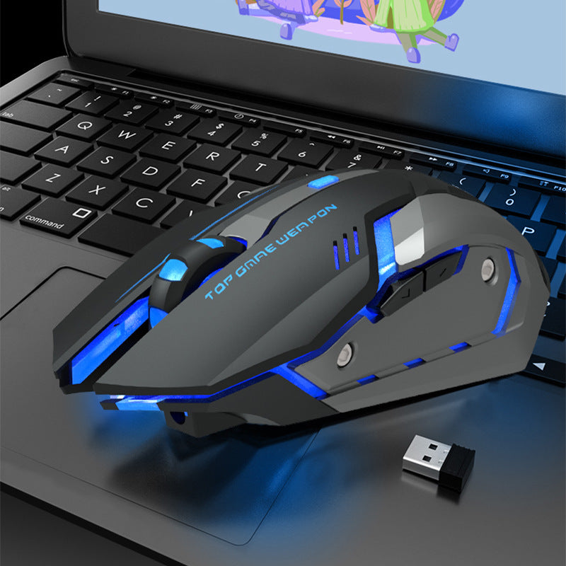 Wireless silent rechargeable gaming mouse